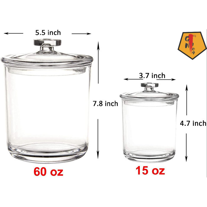 Rebrilliant Lavorn Plastic 2 Piece Bathroom Storage Jar Set Wayfair